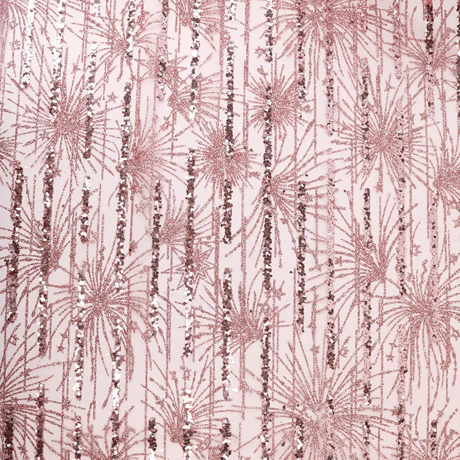 Latest Design Korea Mesh Glitter Shiny Nigerian Sequin Lace Tulle Fabric for Women Party Dress Wedding