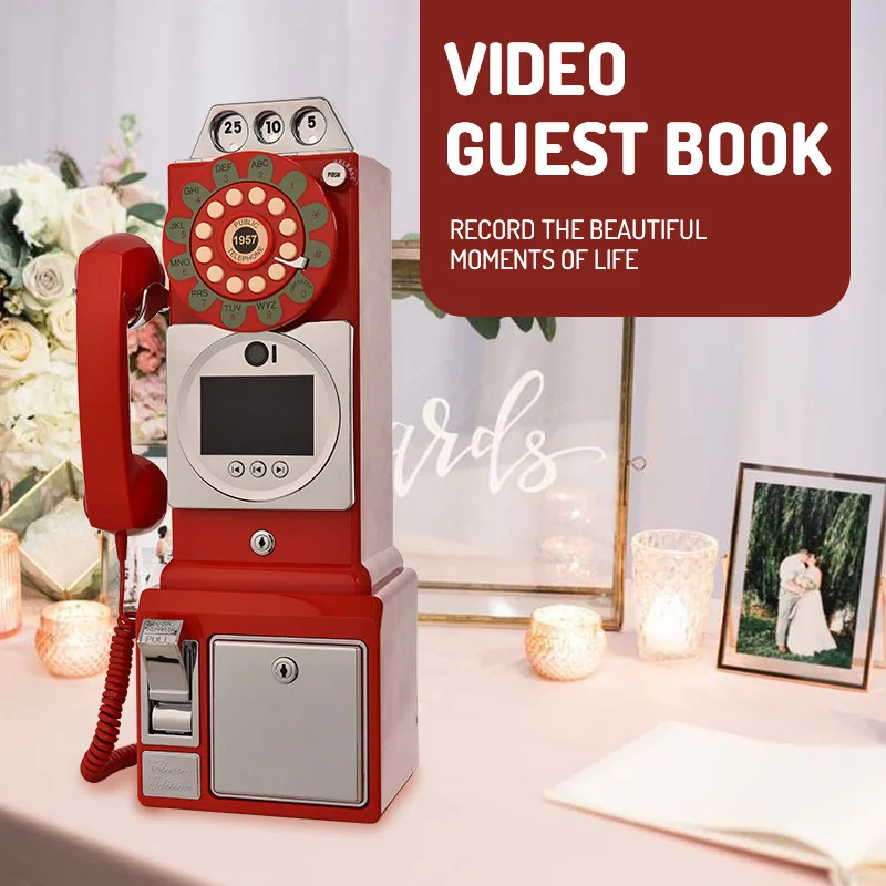 2024 the newest video guest book Wedding Events Audio Guestbook recorder phone