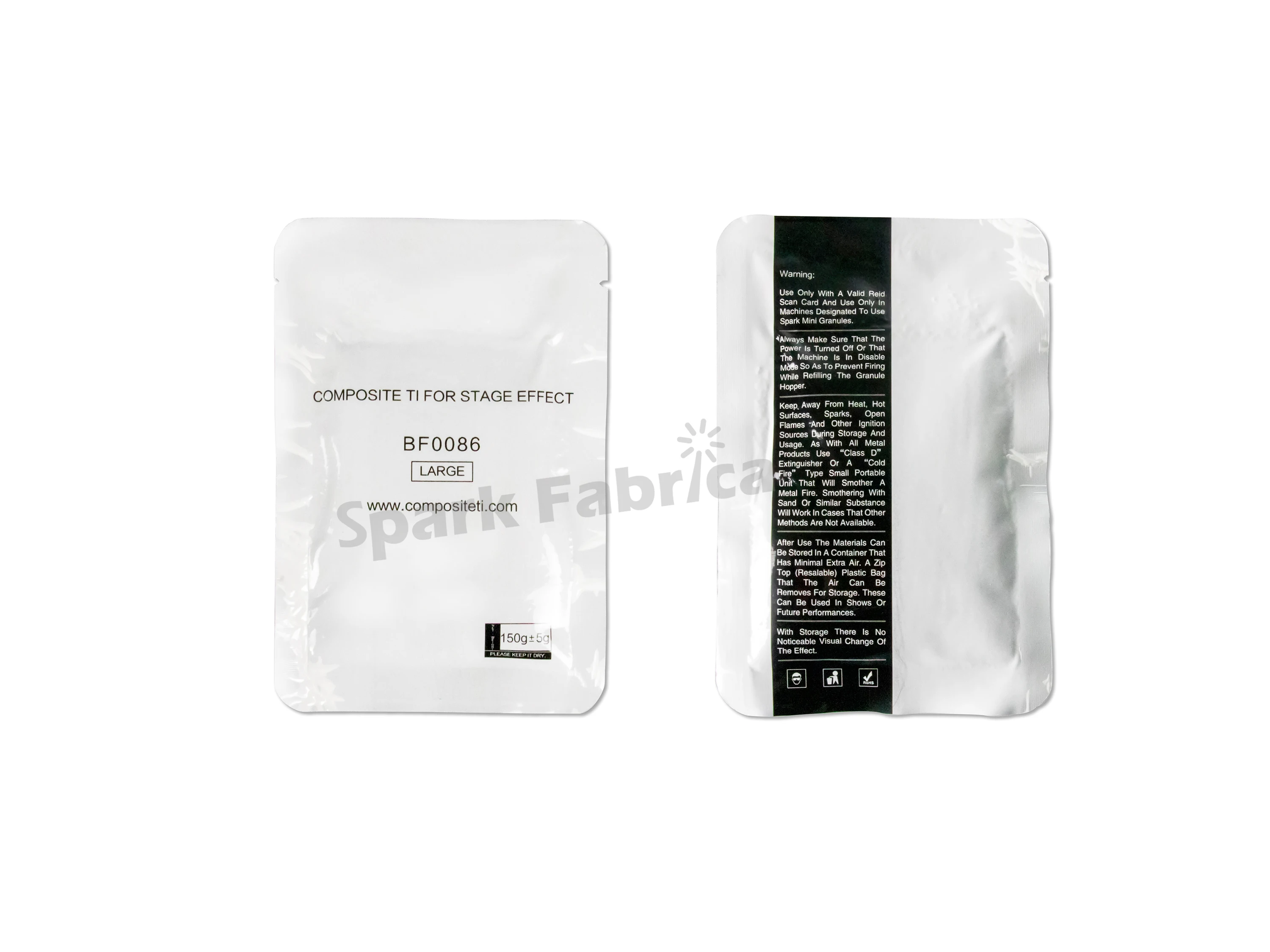 GRANULE BF0086 150g Wedding Sparkler Powder Ti Titanium for Cold Machine