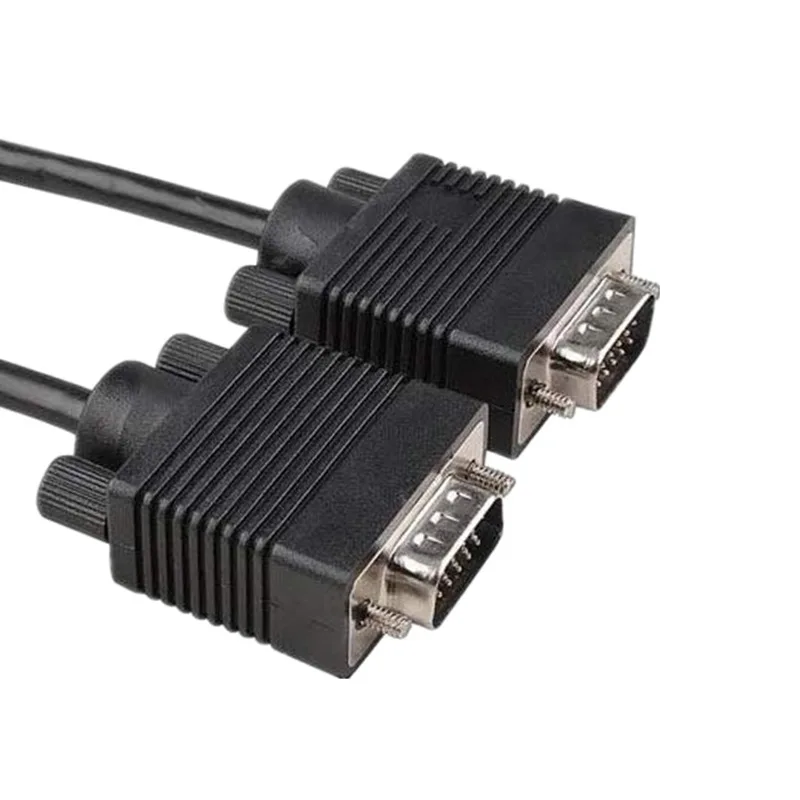 VGA cable male to male black double magnetic ring vga cable for VIDEO