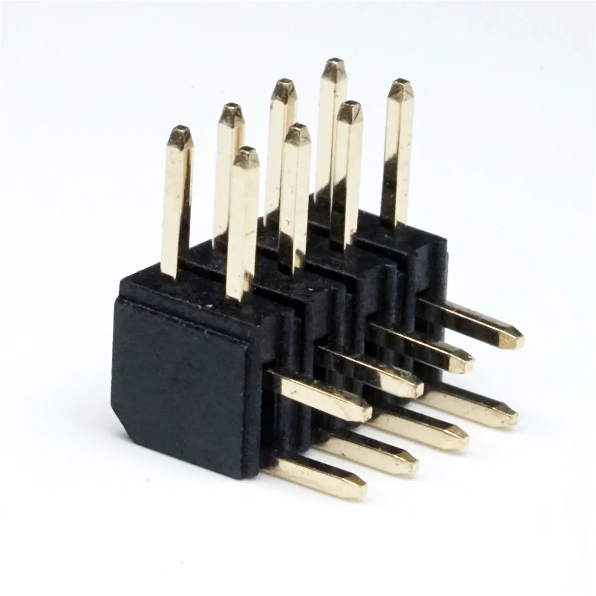 
Pitch 2.0mm,H4.0mm Right Angle 8P Double row pin header 