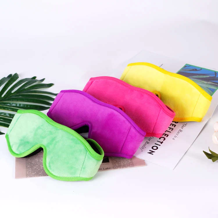 wholesale Velvet adjustable reusable disposable eye mask custom 3d sleep mask for travel nap