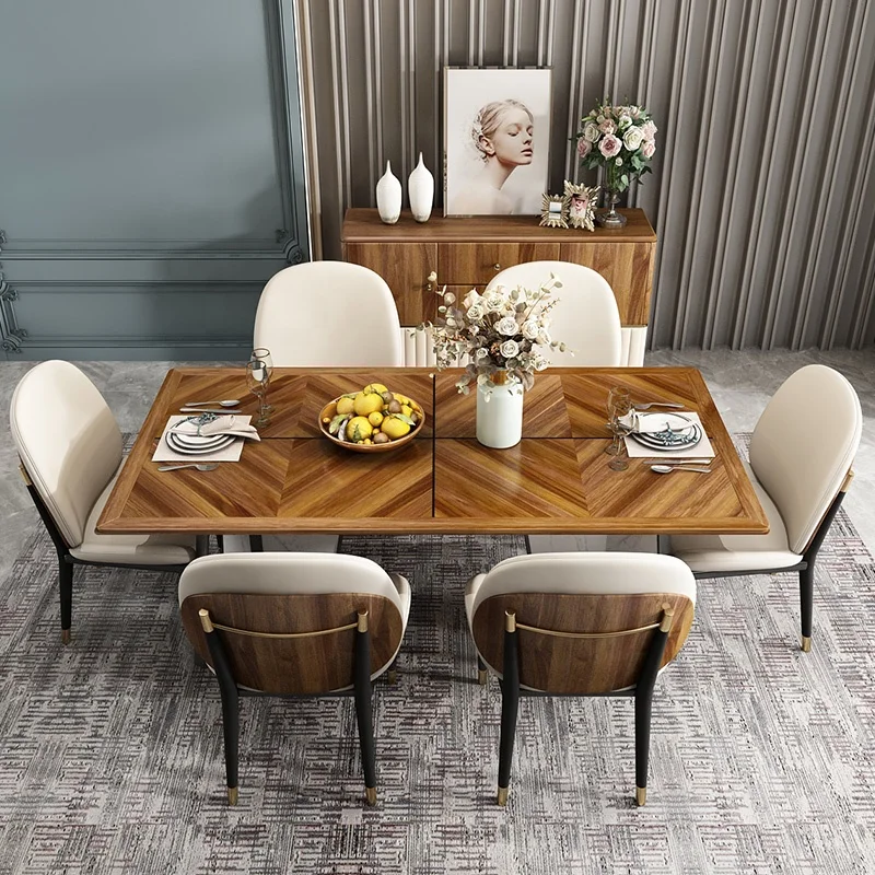 Modern classic matching dining chair ebony wood with high-quality leather exquisite luxury and elegant dining chair