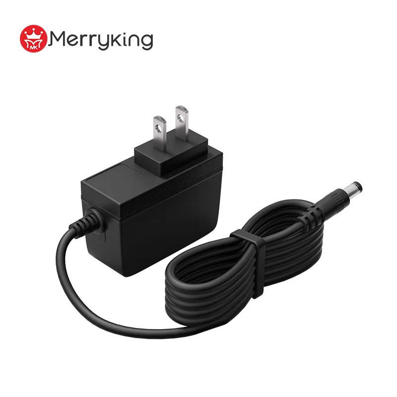 US Plug UL FCC 15W 12V 1.25A with a Custom Connector M12 Wall Mounted Adapter for Router
