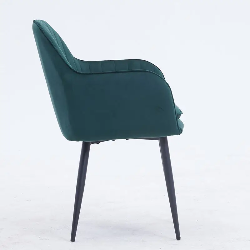 Customized Italian Minimalist Velvet Single Modern Colorful Upholstered Fabric Chairs