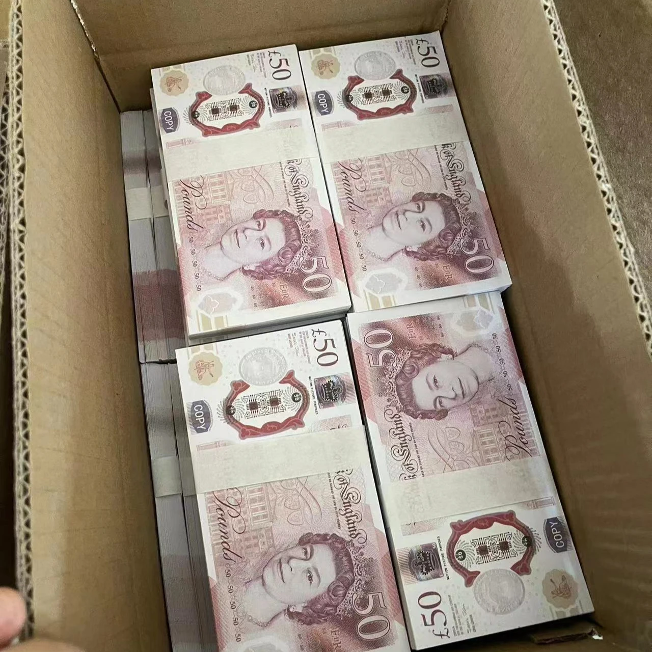 Заказные золотые банкноты в 100 долларах США, Великобритания, Англия, фунт стерлингов, деньги для декора