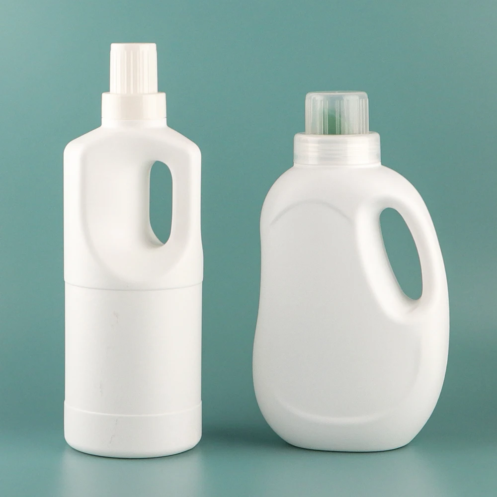 Eco Friendly HDPE 1200ml Liquid Detergent Bottles Screw Cap 1000 L 32OZ Fabric Softener Container Bottle With Measurement