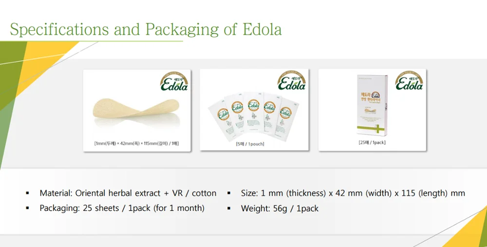 Pantyliner pad for adult pad Edola Oriental Herbal extract diaper panty liner Pad