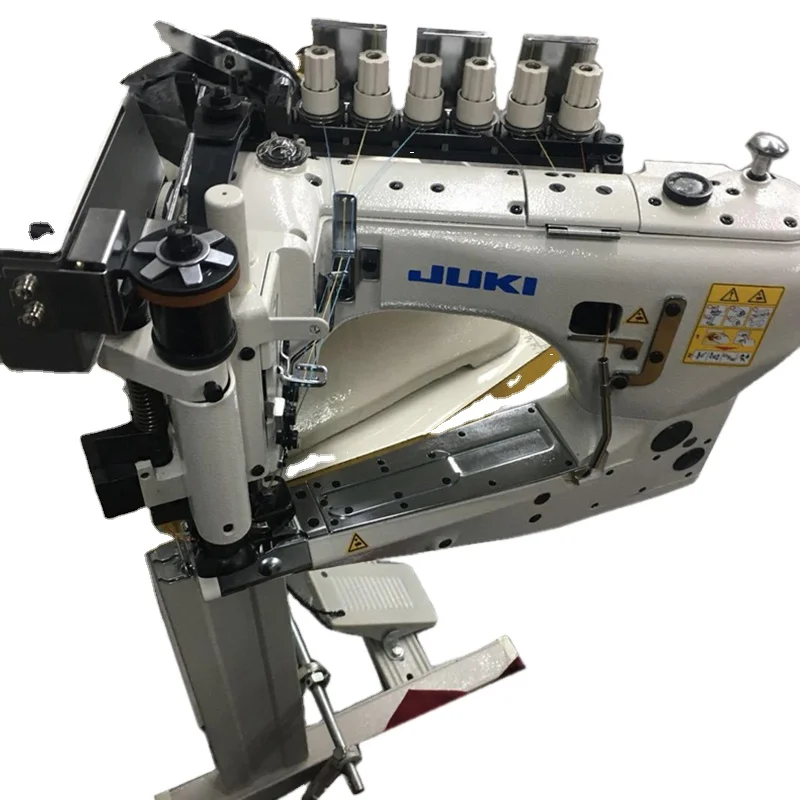 Second-Hand Heavy Machinery Sukis 35800 Denim Thick Material Curved Arm Embedding Machine 3-Needle Double Chain Sewing Machine