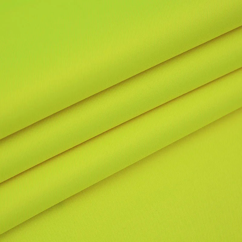 High Visibility 80% Polyester 20% Cotton Water Repellent Fluorescent Fabric For Workwear