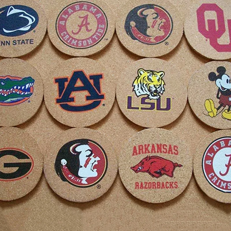 OEM Factory Price Custom Logo Size Shape Cork Coaster for Drinks Sublimation Coaster