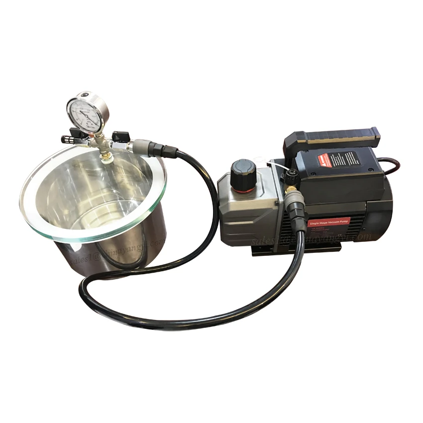 1.5 Gallon 3 Gallon 5 Gallon 7 Gallon Lab Vacuum Chambers Stainless Steel Vacuum Chamber with Vacuum Pump