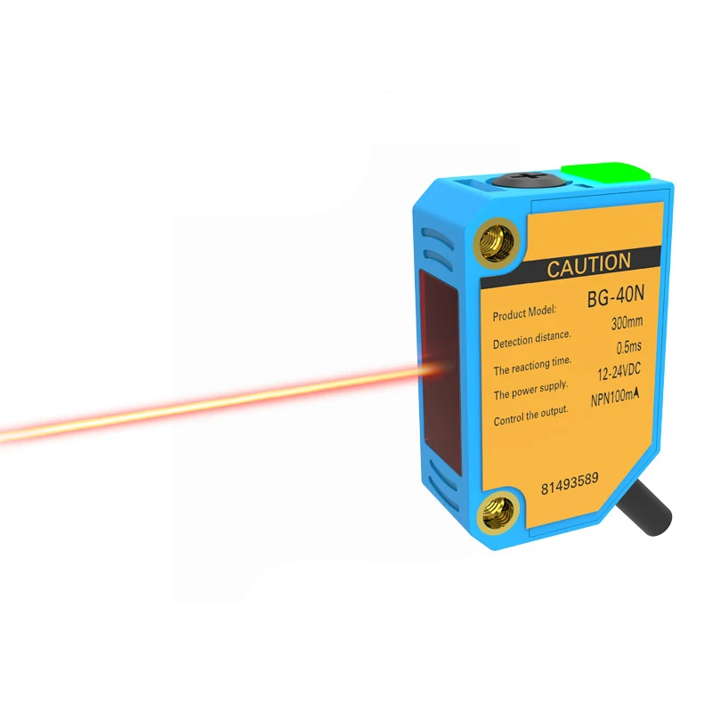 Laser photoelectric sensor BG-20N BG-40N small spot focus reflection detection 400mm laser sensor color mark sensor