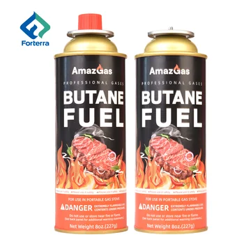 Hot Selling High Purity Good Use Safety Convenient Disposable 220g Butane Gas Cartridge  Cylinders For Barbecue