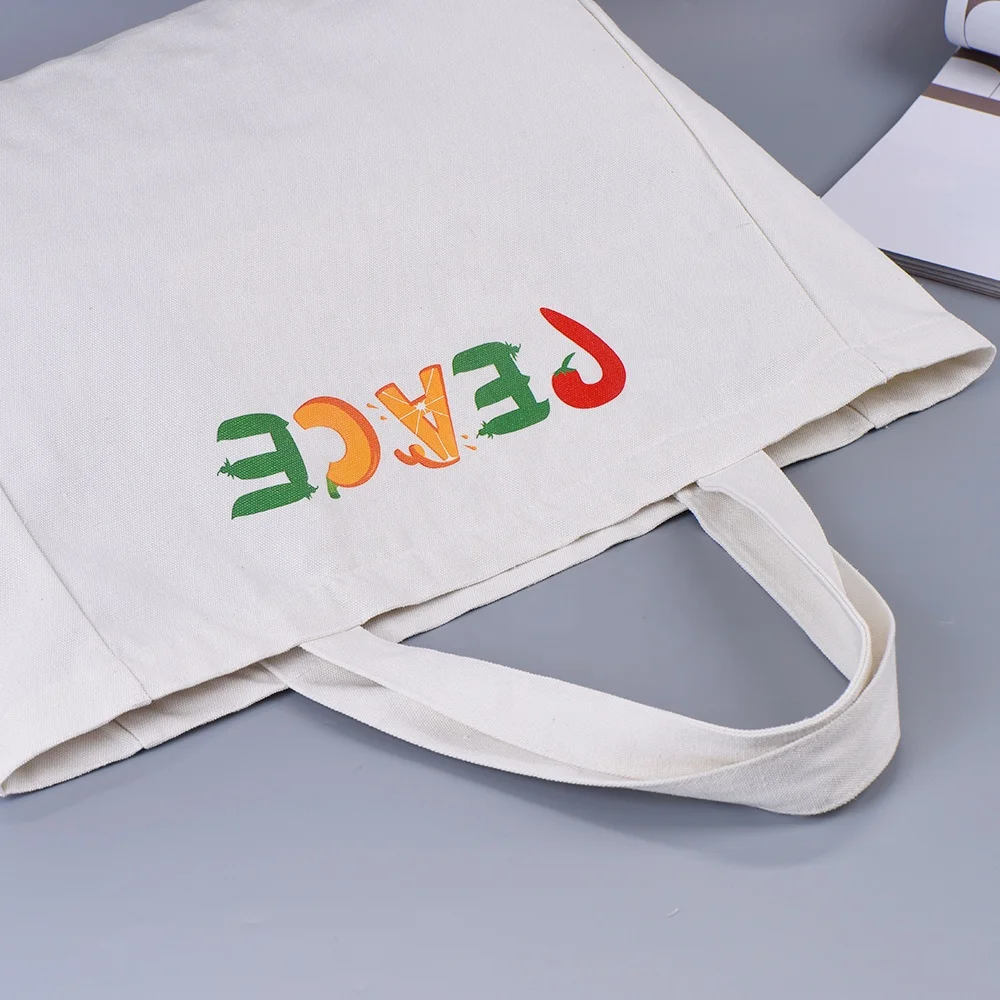 Pure Color Large Capacity Portable Strong Pretty White Canvas Tote Bags Bulk Wholesale Canada With Pockets Custom Logo