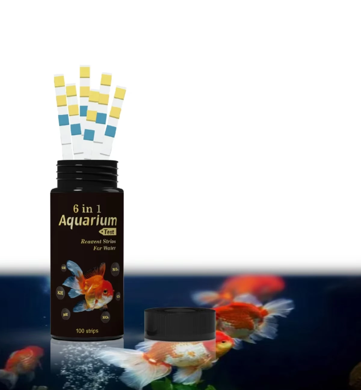 Aquarium Test Strips Fish Tank 6IN1 PH Water Test Strips Kit Freshwater