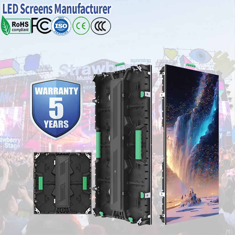 Новейший дизайн P2.6 открытый светодиодный дисплей Аренда сценический фон экран