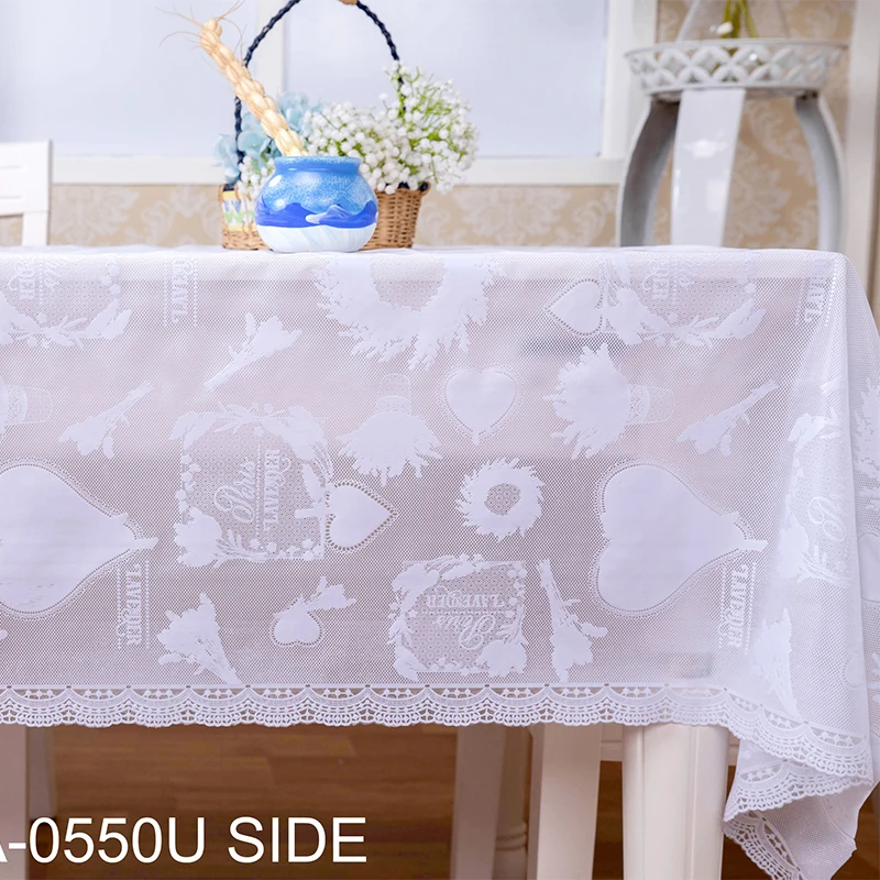 wholesale Household Home PVC Heart Tablecloths Print Roll Table Cloth