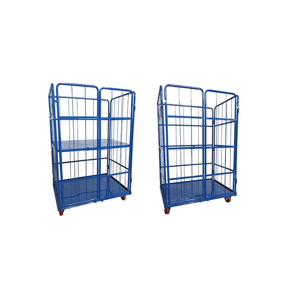 Exquisite Workmanship Medium Duty 160mm Ground Clearance Foldable Folding Cart Container Roll Cage