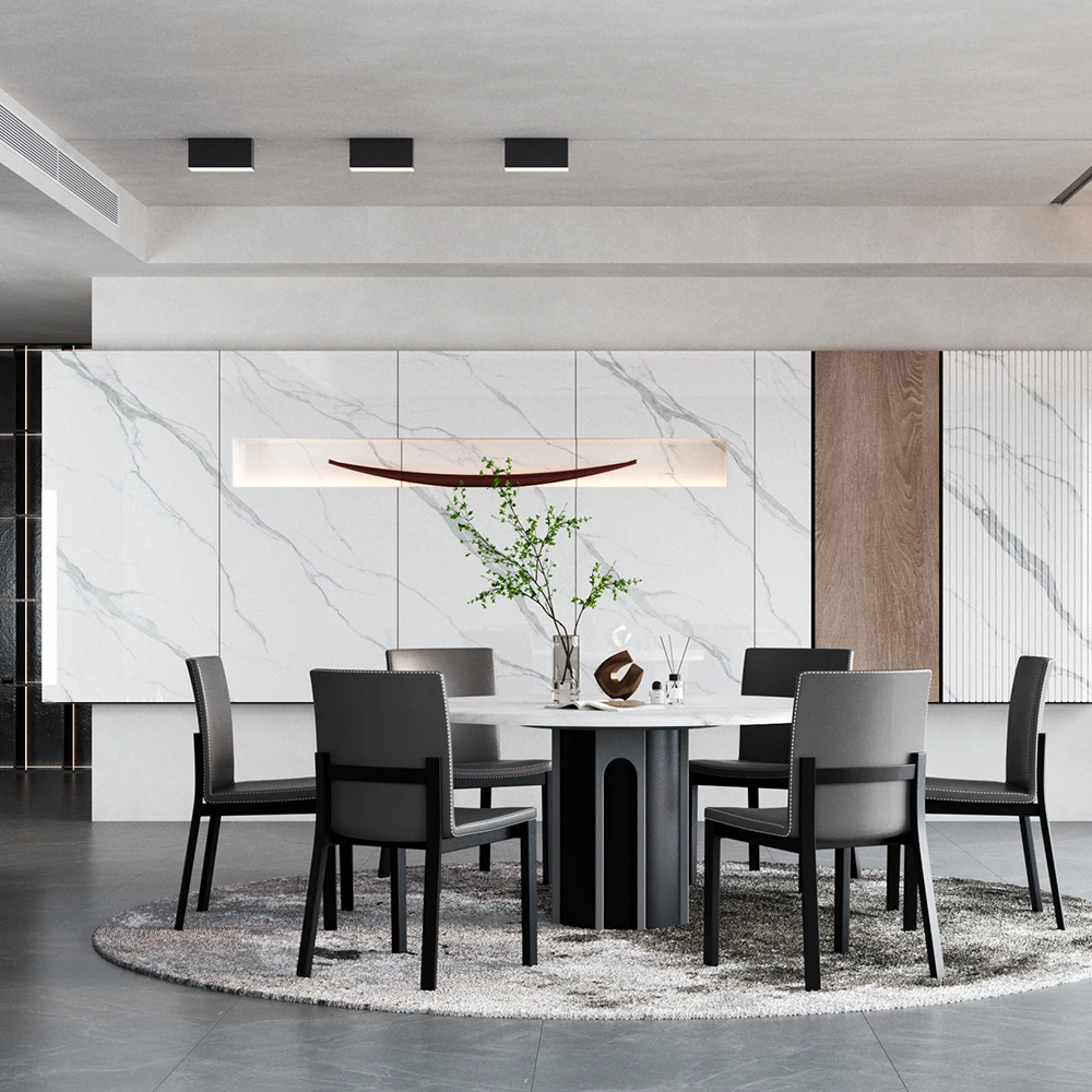 Stones Wall Tiles Finishes Tile From China Sintered Stone Rococo Milk White 900*1800*9 Cladding Background