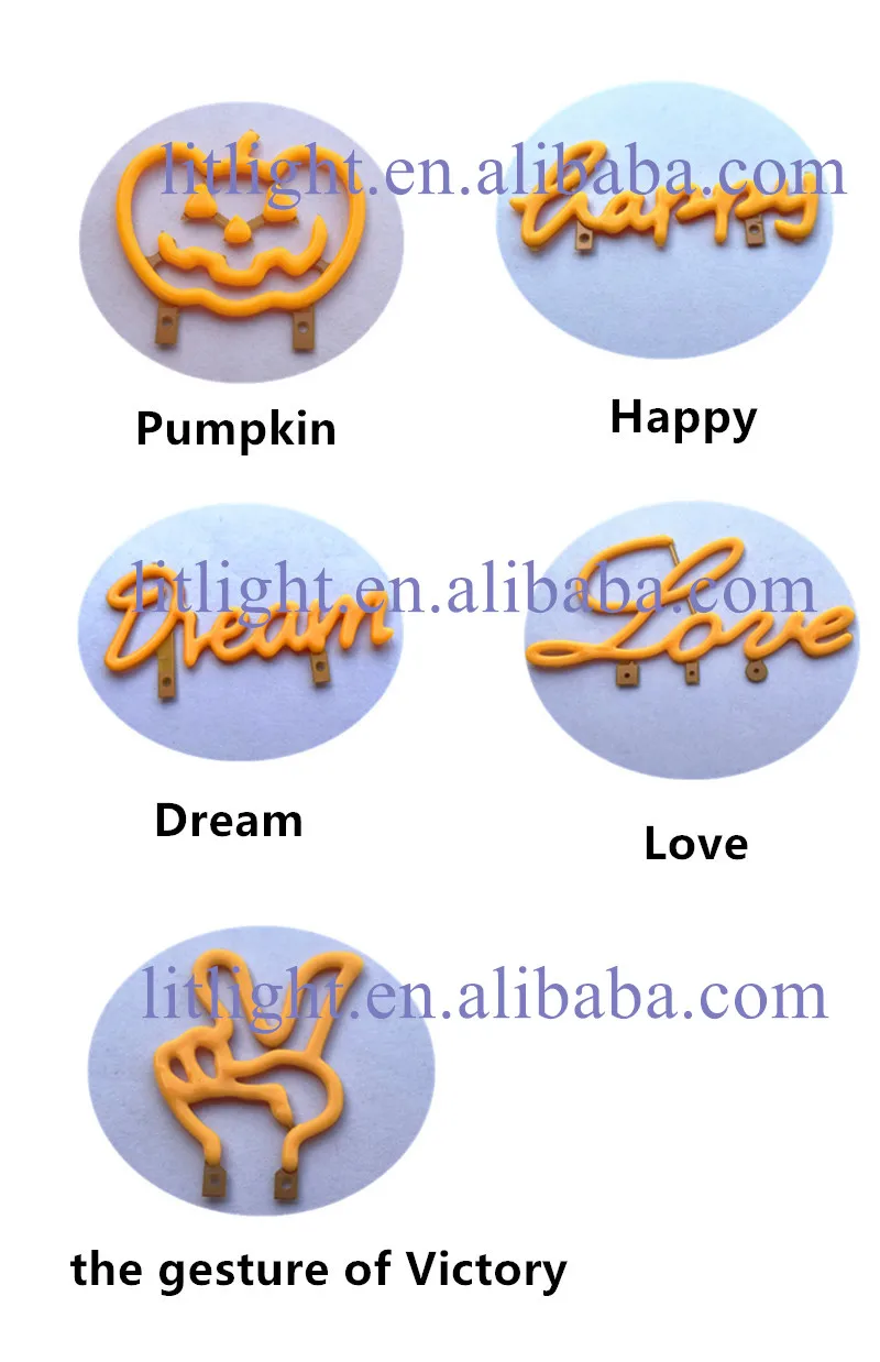 led number 0 cob sign Xmas Happy Cool Dream Love for Edison bulb filament led letter O for Decorative Retro Vintage lamp light