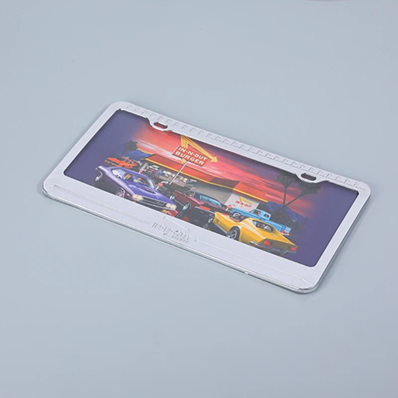 BEST CHINA SUPPLIER Free Sample Raised Logo Custom License Plate Frame Wholesale for Car Decoration