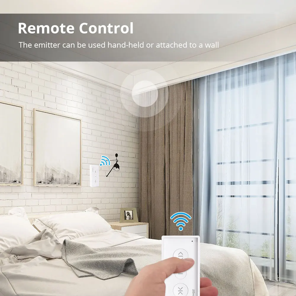 Умная шторка Zemismart Alexa Google Home электрическая с дистанционным