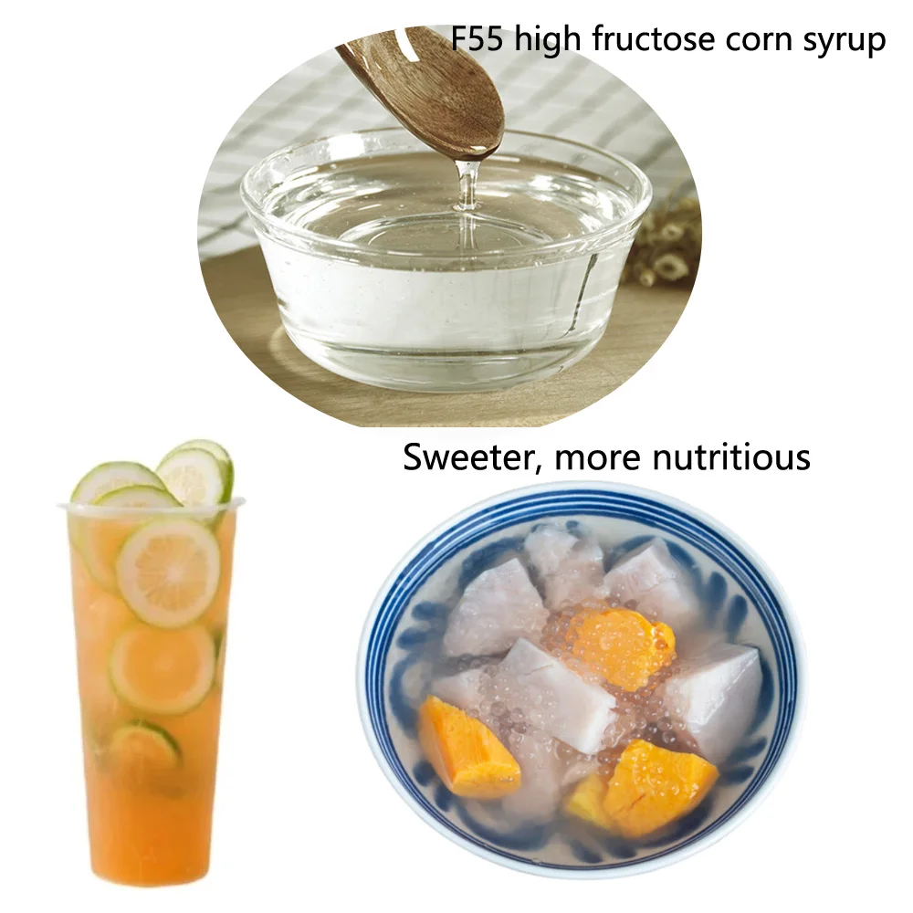 Hot Selling Syrup Manufacturing F55 High Fructose Corn Syrup Food Grade Liquid Sugar