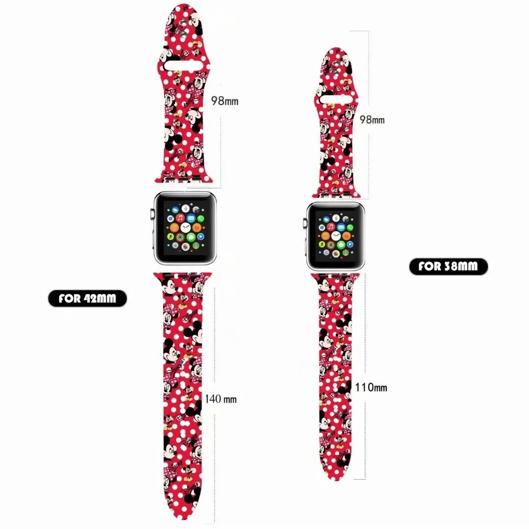 Для серии iWatch персонализированный мультяшный рисунок модный ремешок для умных часов 40/44 мм универсальный цветной браслет из