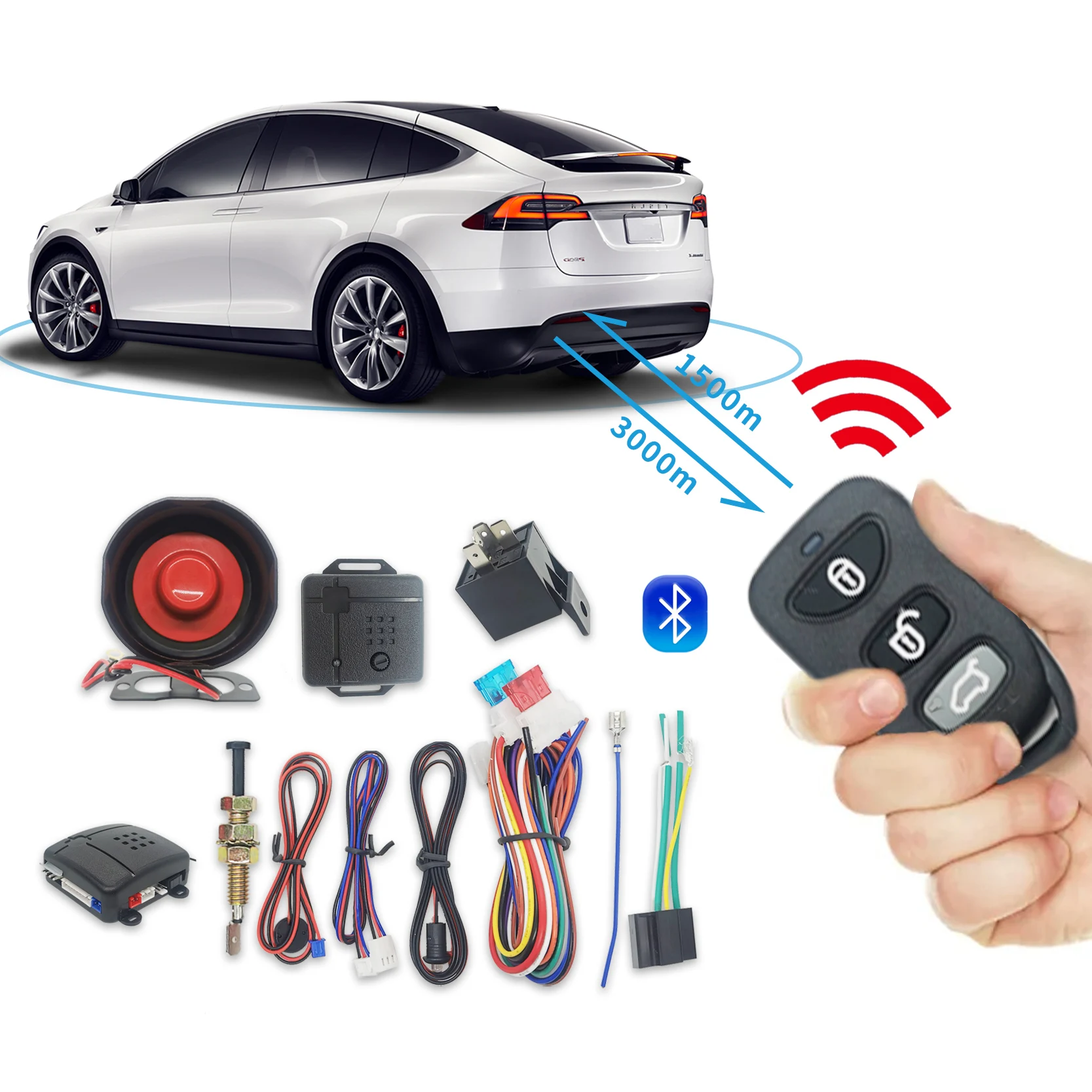 New trend long life high performance smart control motorbike motorcycle 2 way car alarm