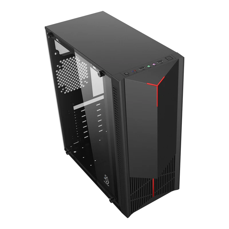 SNOWMAN New Trend CS024 ATX PC Case For Gaming Acrylic Computer PC Case MATX Black Mid Tower Customize Desktop Computer case