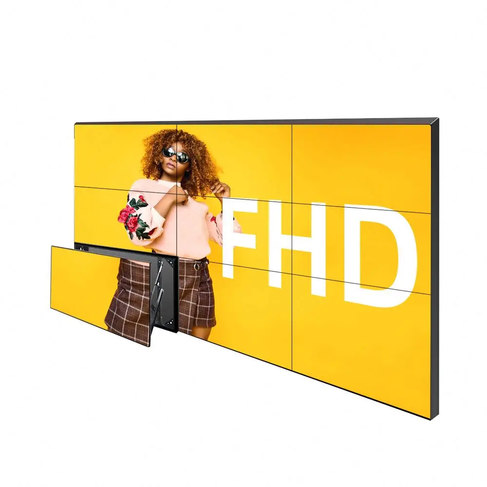 55 inch 3.5 bezel 4K Videowall Monitor2X2 Controller Panel Indoor Lcd Digital Signage Advertise Display Splice Screen