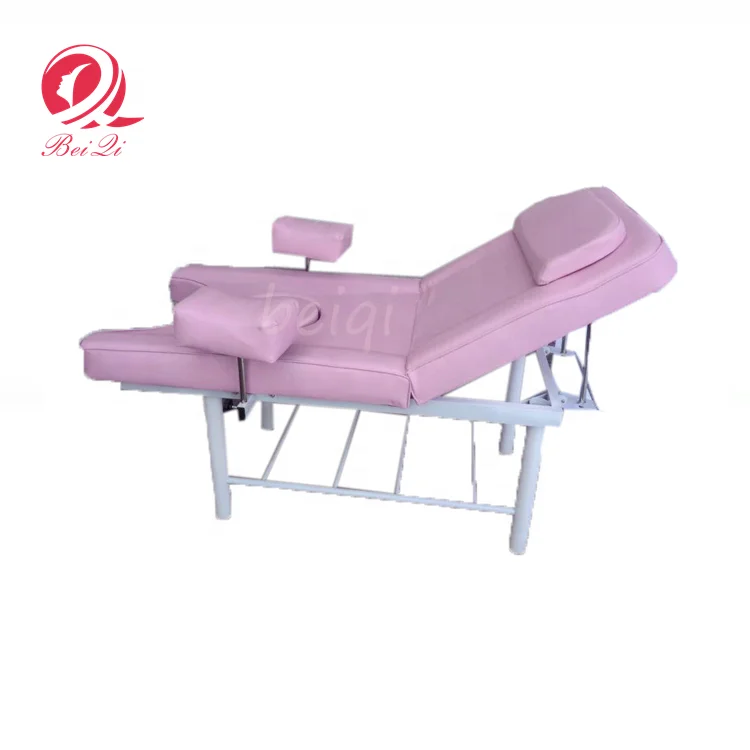 
Unique custom design cheap massage salon pink spa bed with facial hole 