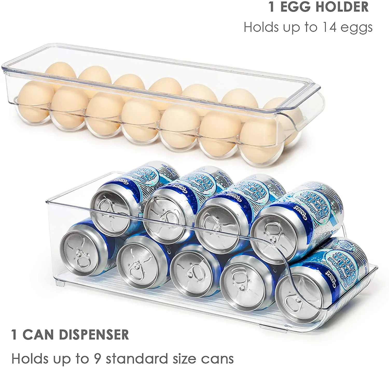 Container Clear Plastic Food Storage Product Freezer Organizer Bins