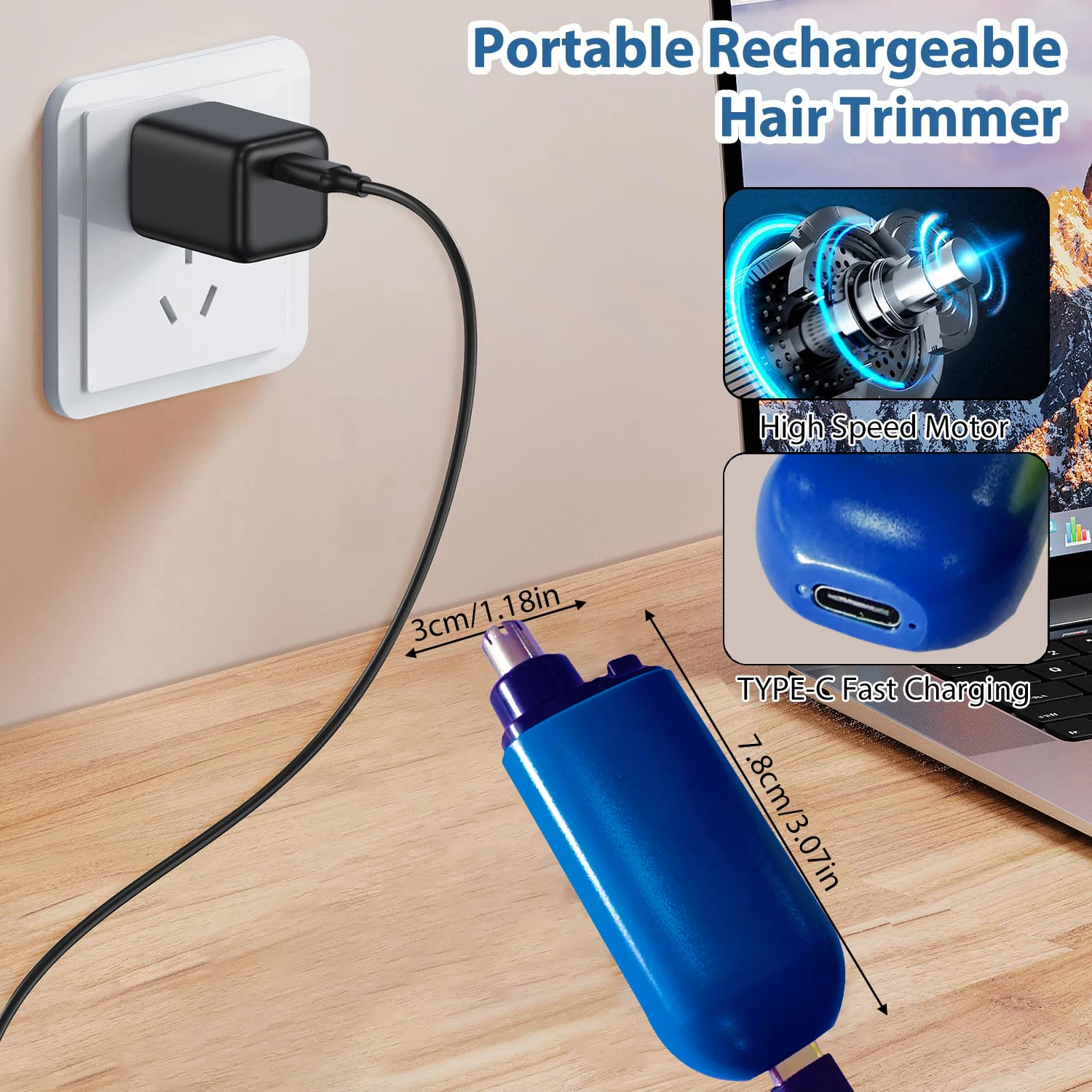 Practical Shaving Nose Trimmer Face Care Electric Shaving Nose Ear Trimmer Safety Face Care for Men Beard Cleaning Ear And Nose