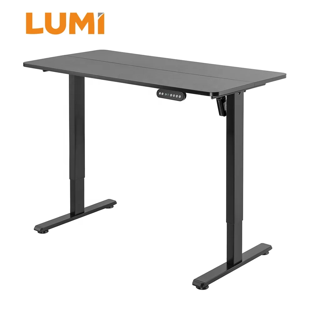 S08-22RSE-B Height Adjustable Standing Desk Affordable Compact Electric Single Motor Sit Stand Desk White