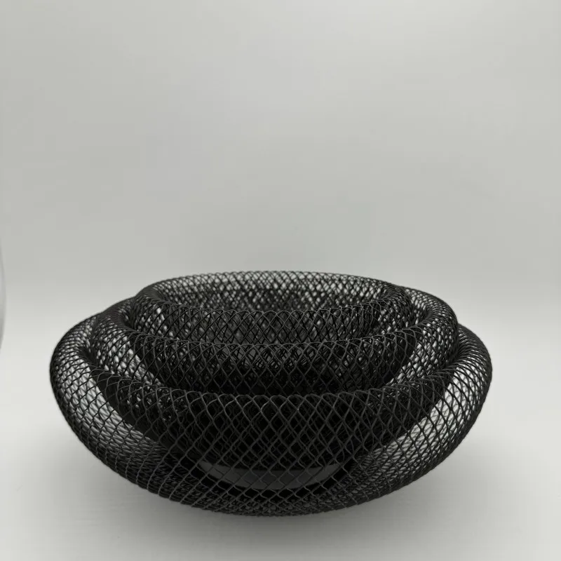 Double Mesh Metal round Fruit Storage Basket Decorative Fruit Bowl Eco-Friendly for food use