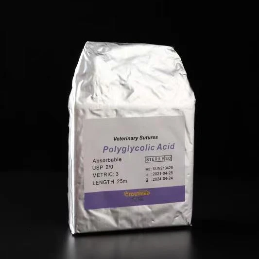Veterinary Cassette Polyglycolic Acid Absorbable Sutures USP0 25m Sterile