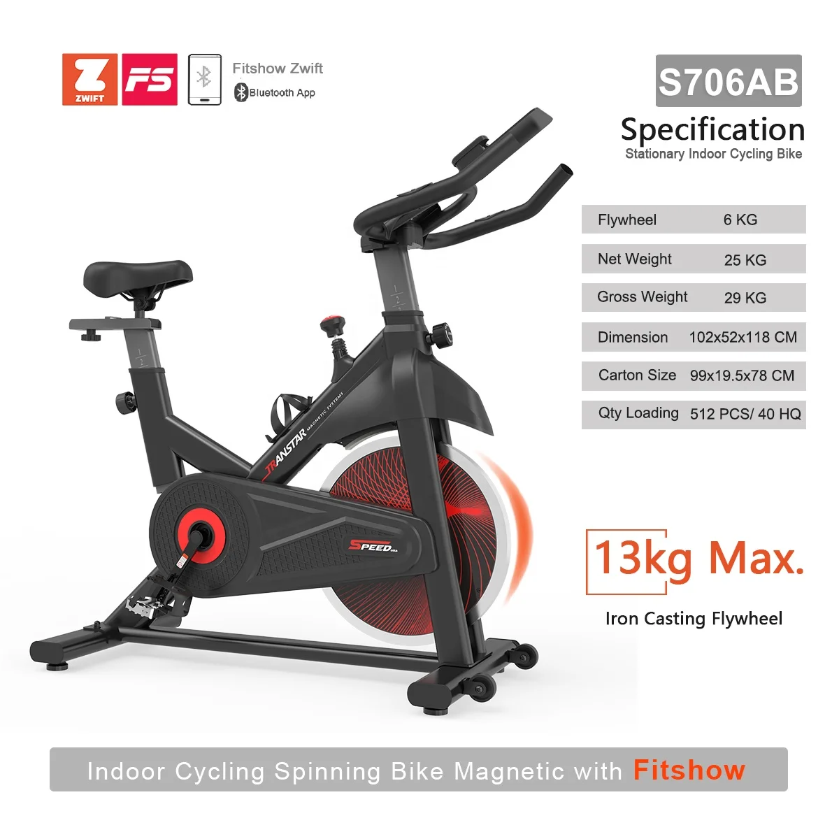 Bicicleta Spinning Stationary Bike Exercise Equipment Indoor Spinning Bike for Home Use