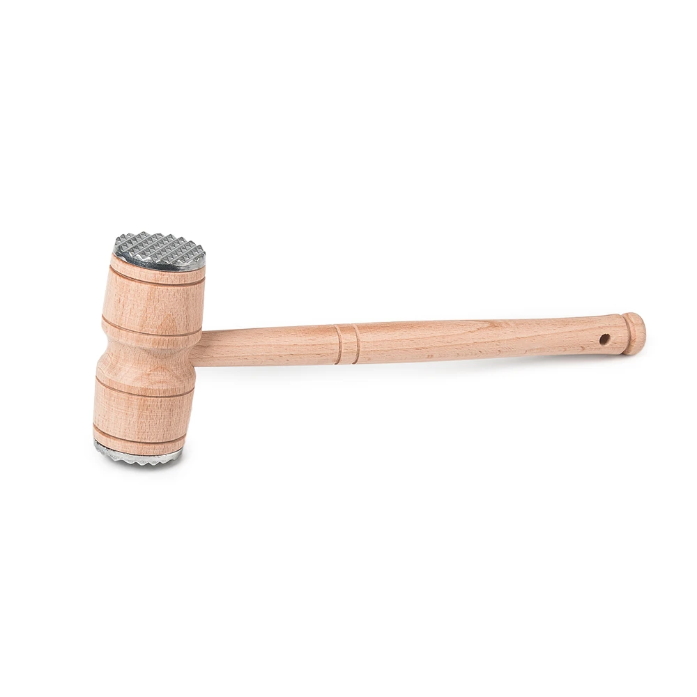 Wooden handle Meat Tenderizer Hammer Double-sided Heavy-Duty hammer