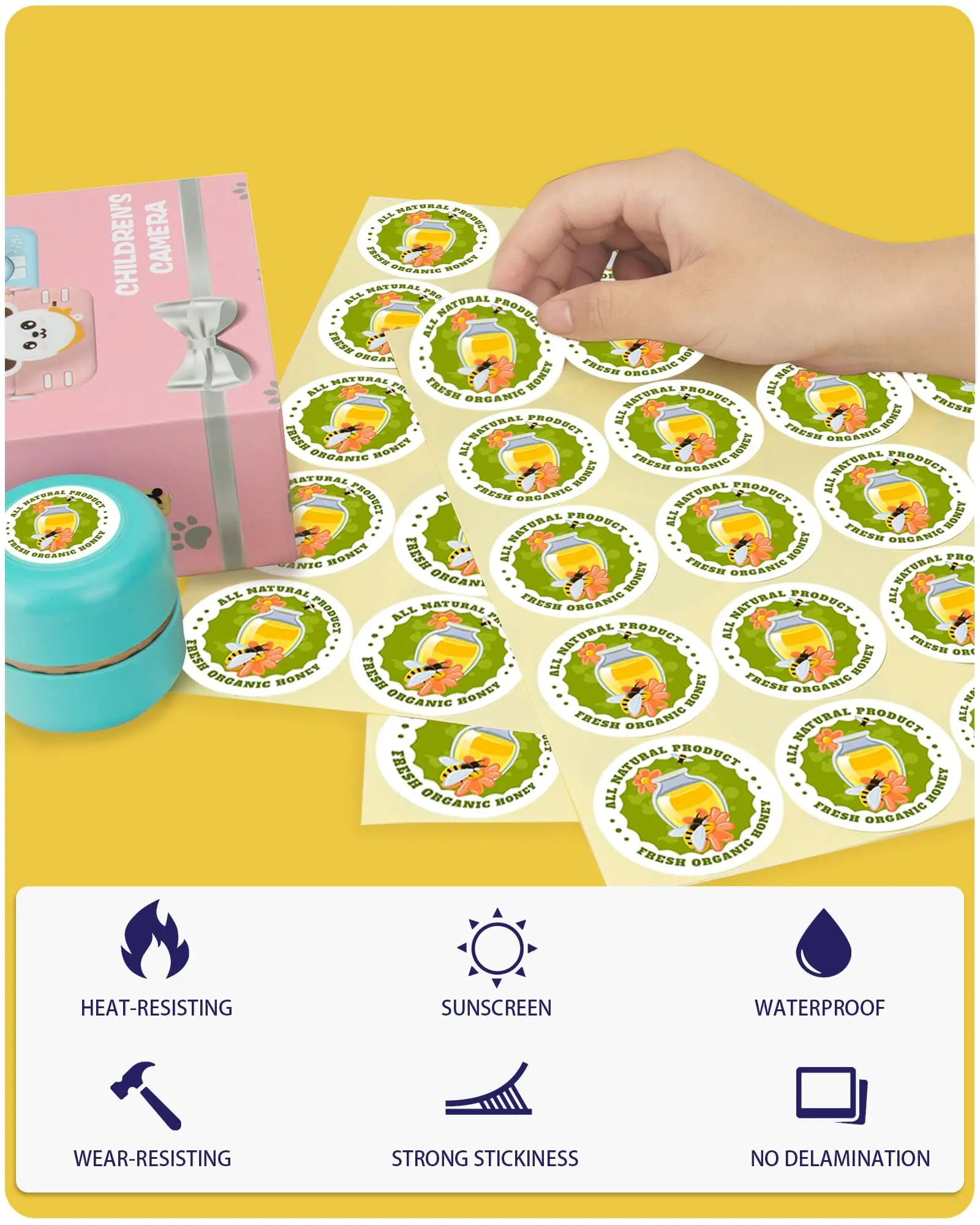 Factory cheaper Premium Custom Your Own logo Sticker (NOT MOQ )  waterproof Adhesive Label  for Business or party