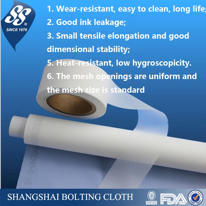 Sefar Silk Screen Printing Polyester Fabric 10-120 Microns Plain Weave Bolting Cloth Silkscreen Mesh Printer