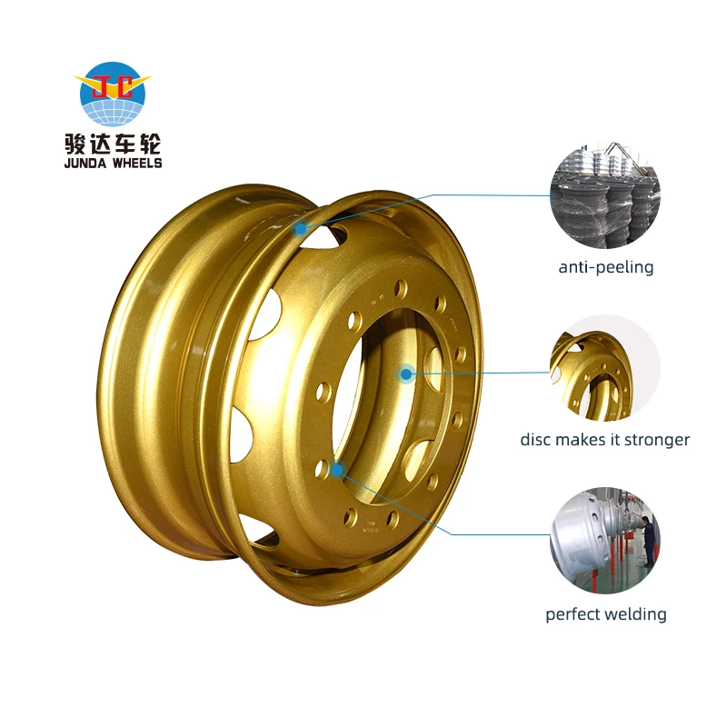 Ankai Bus 11R22.5 tyre &steel wheel rim 22.5x8.25 aluminium truck wheels