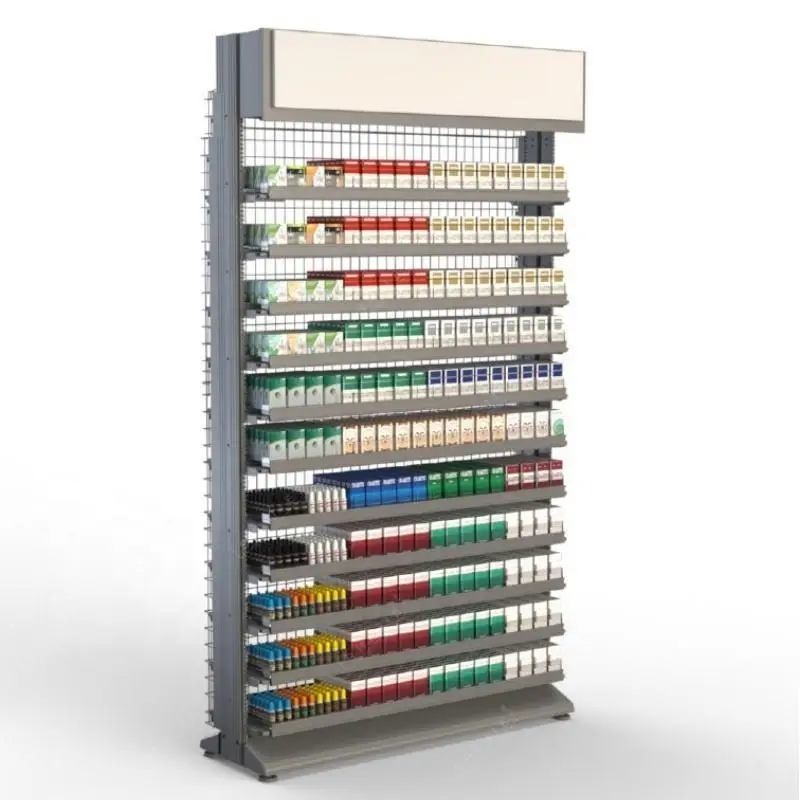 USA America gas station stores smokeless metal tobacco shelf cigarette lighter display stands for smoke shop showcase