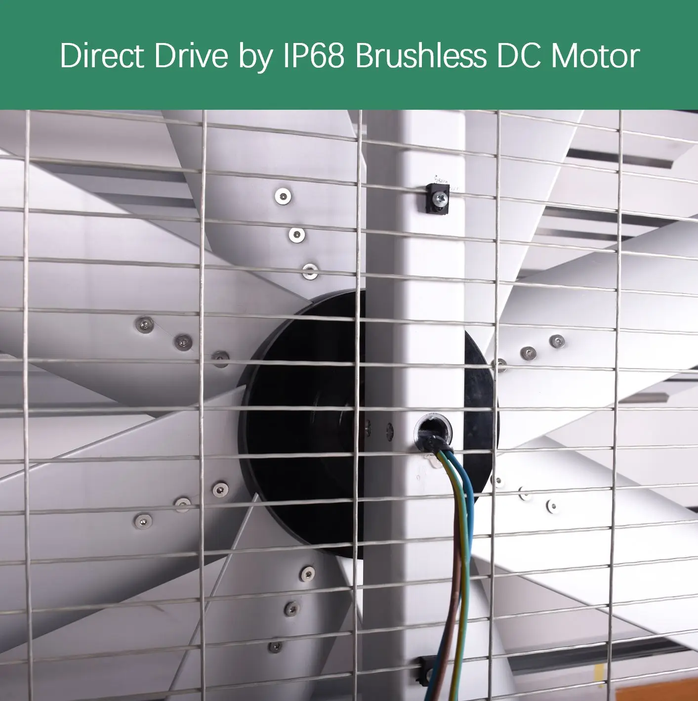 Powerful 1220mm Aluminum Solar Energy Industrial Wall Exhaust Fan with Auto Electric Shutter for Greenhouse Poultry Farm Cooling