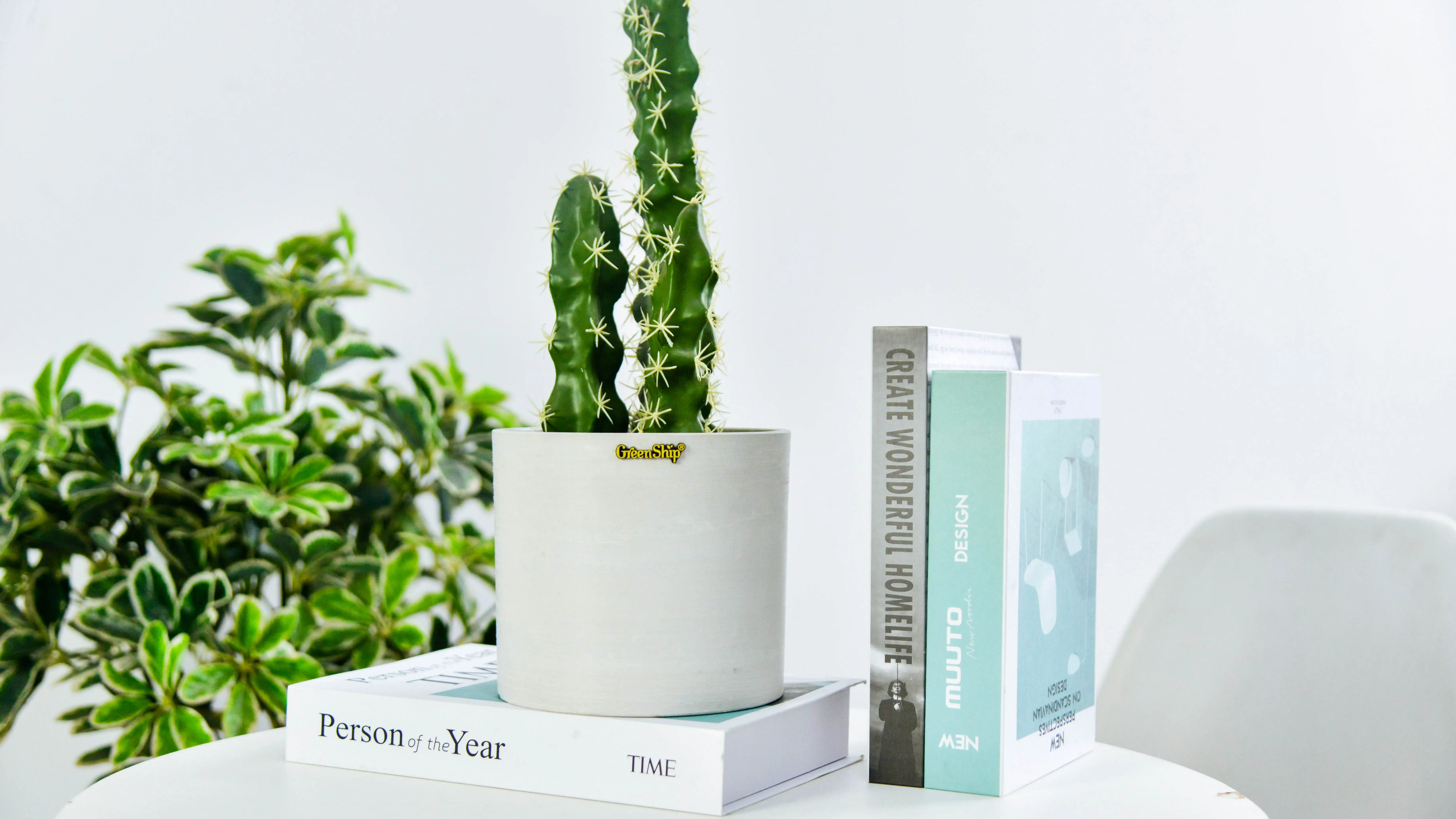 Greenship elegant luxury cylinder planter smart plants container flower pots