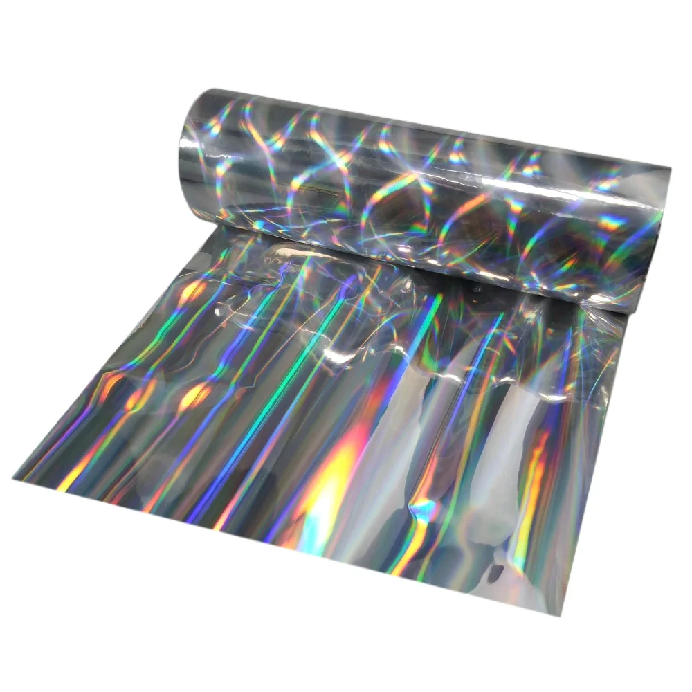 100 lines pillar PET holographic film printable primer thermal lamination rainbow film