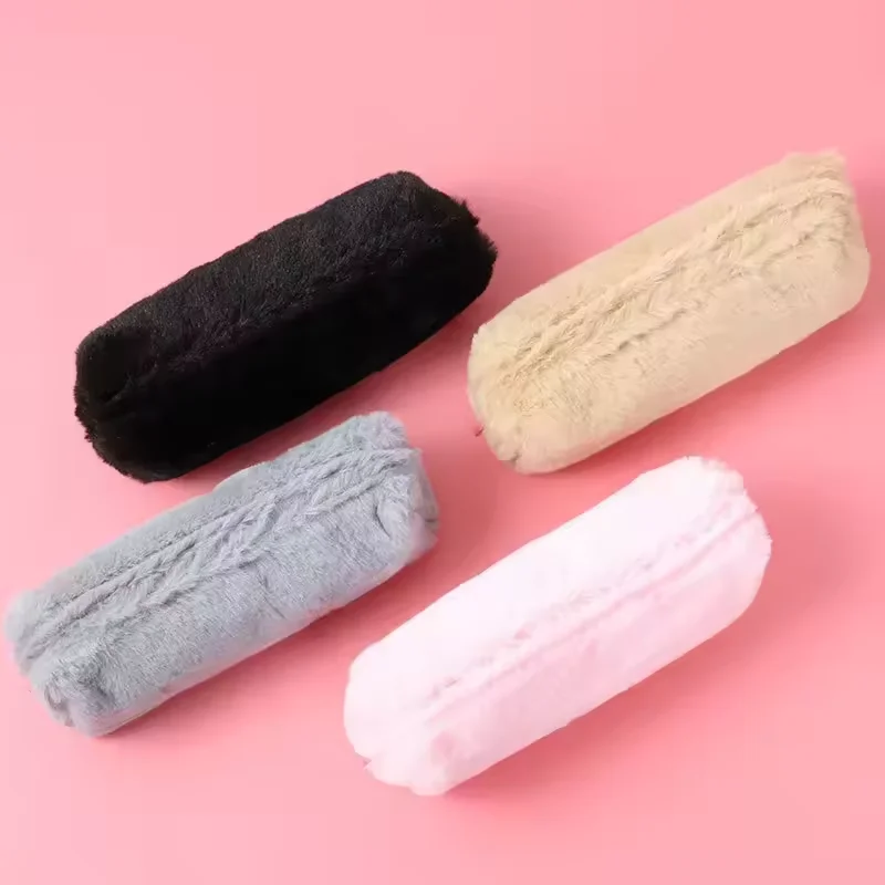 Корейский школьный пенал милые плюшевые пеналы для мальчиков и девочек на молнии косметичка канцелярские принадлежности Школьные