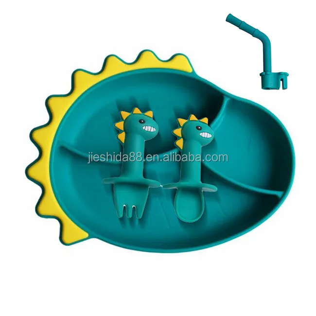 
Good Quality Factory Directly With Cutlery Green Suction Silicone Plate Sheep 