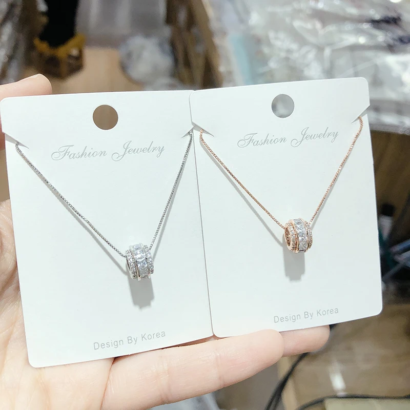 XL88313 Fashion dainty genuine gold plated women jewelry lucky beads pendant necklaces